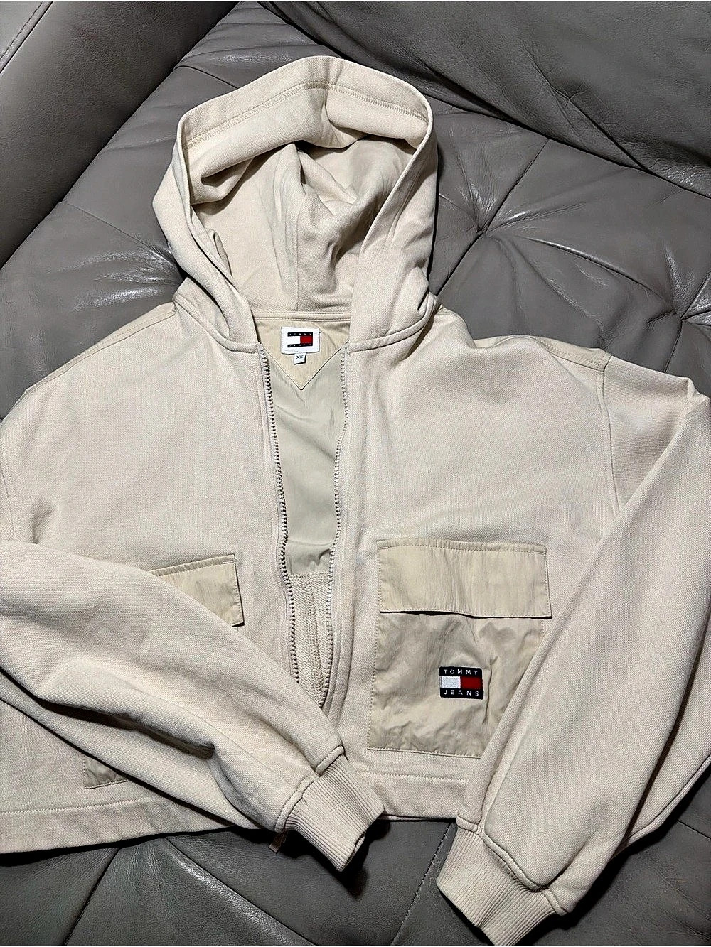 Tommy Jeans Utility Hooded Jacket Cream Medium